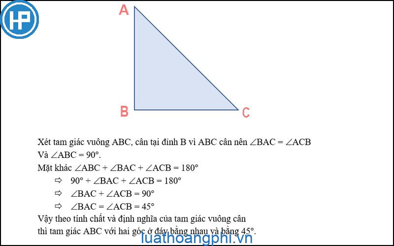 Tam giác cân là gì? Tính chất của tam giác cân?